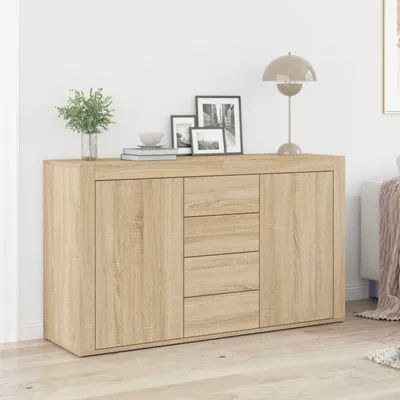 Zdjęcie produktu dla vidaXL Kredens dąb sonoma 120 x 36 x 69 cm materiał drewnopochodny
