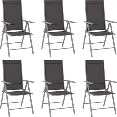 Productafbeelding van vidaXL 7-delige tuinset, aluminium, zilver en zwart