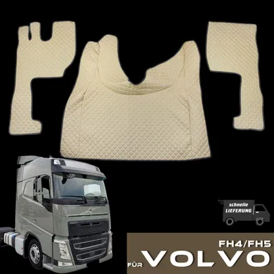 Produktbild von LKW Fußmatten Für Volvo FH4 FH5 Truck Zubehör Lederboden Interieur Beige 2013-
