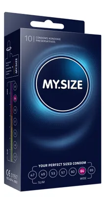 Produktbild von MY.SIZE 05450216, Männliches Kondom, Transparent, Latex, 3er, 10er, 36er, 64 mm, 223 mm
