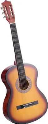 Produktbild von Classical Guitar, 960 mm, Wood Classical Guitar Starter Kit for Beginners, with Nylon Strings, Gig Bag, Strap, Tuner, Extra Strings, Pick, Capo, Basswood, for Teenagers Adults Students, Sunburst