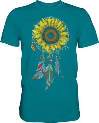 Produktbild von Traumfänger Sonnenblumen Shirt Gärtner Geschenk Garten – Diva Blue / 3XL