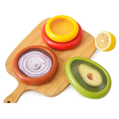 Produktbild von Transparente Frischhaltebox für Obst und Gemüse – Praktische Aufbewahrung für Zitrone, Avocado, Tomaten und Zwiebeln im Kühlschrank und Gefrierfach