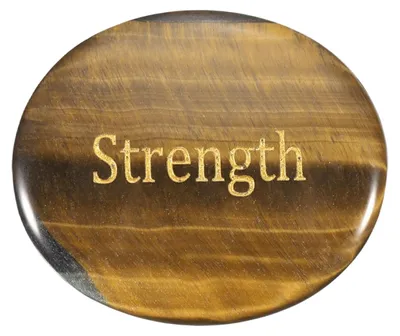Daumen-Worry-Stone aus Naturstein, 4,6x3,8 cm, gelbbraun