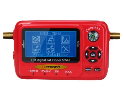 Image de OCTAGON SAT-FINDER Appareil de mesure SF518 LCD HD & UHD 4K USB 2.0 Spectre