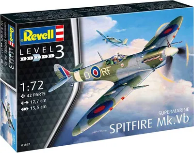 Produktbild von Revell 03897 Modellbausatz Supermarine Spitfire Mk.Vb 1:72, ab 10 Jahre