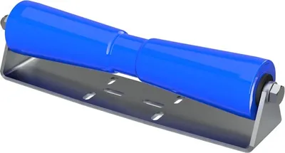 Immagine prodotto di Rullo per chiglia in poliuretano con supporto B rotolo rimorchio per barca zincato SUPROD, 400 mm, blu