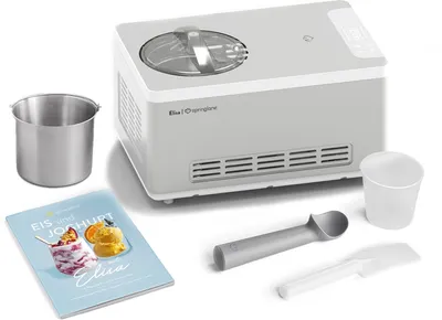 Produktbild von SPRINGLANE Eismaschine & Joghurtbereiter Elisa 2,0 L mit selbstkühlendem Kompressor 220 W inkl. Edelstahl Zusatzbehälter, Eiscrememaschine mit Kühl- und Heizfunktion inkl. Rezeptheft