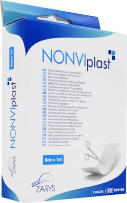 Zdjęcie produktu dla Plaster włokninowy z opatrunkiem 8cm x 1m NONVIplast