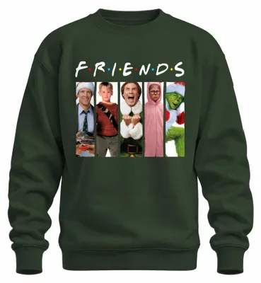 Productafbeelding van "Friends"-kerstfilms, "Kevin Alleen Thuis", kersttrui, groene kleur, maat L