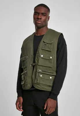 Produktbild von Urban Classics TB3197 | Worker Vest - Farbe: Dark Olive - Größe: 5XL