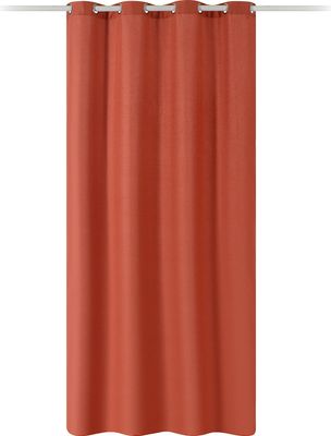 JEMIDI Vorhang blickdicht 140x245cm - Gardine mit Ösen Anbringung - Ösenschal Dekoschal Leinen Optik - 100% Polyester für Wohnzimmer Schlafzimmer