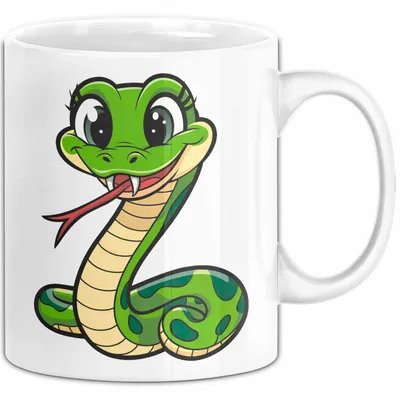Produktbild von Reptil Schlange Tier Tasse Geschenk Lustige Geschenkidee Spruch (Weiß)
