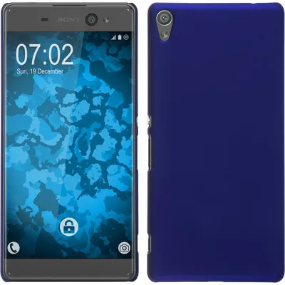 Produktbild von PhoneNatic Case kompatibel mit Sony Xperia XA Ultra - Hülle blau gummiert Hard-case Cover