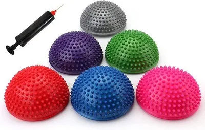 Zdjęcie produktu dla Famanu Yoga-Bal Set: 6 półkulistych poduszek do ćwiczeń równowagi - 16 cm