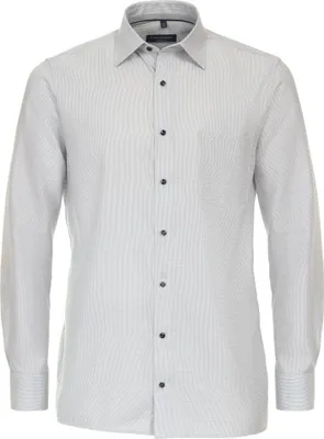 Produktbild von CASAMODA Herren Businesshemd Langarm Kent Comfort-Fit Struktur Silbergrau 56
