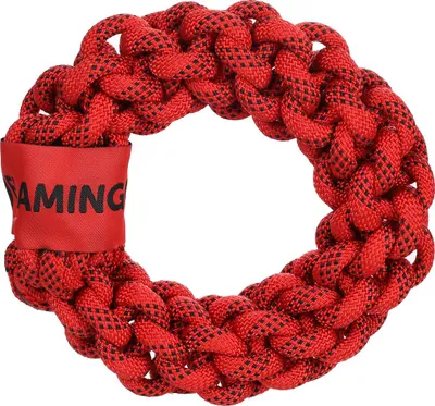 Produktbild von Flamingo Hundespielzeug Vokas Seil Ring rot/schwarz, Größe: S