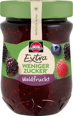 Produktbild von Schwartau Extra Weniger Zucker Waldfrucht, 300g