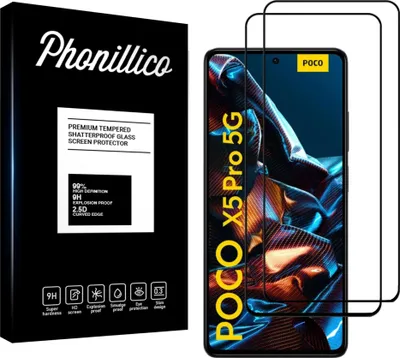 Image de Verre trempé pour Xiaomi Poco X5 PRO 5G [2 pièces] Protection d'écran Screen Protector avec bord noir Film anti-rayures verre résistant Phonillico®