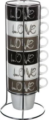 Zdjęcie produktu dla Komplet 6 Filiżanek Love 260 Ml