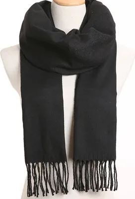 Produktbild von Schal KA-5491 - Eleganter schwarzer Schal KP5491