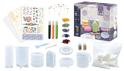 DIY-Kerzen-Set: 5 Sojawachs-Duftkerzen, Silikonformen, ab 10 J.