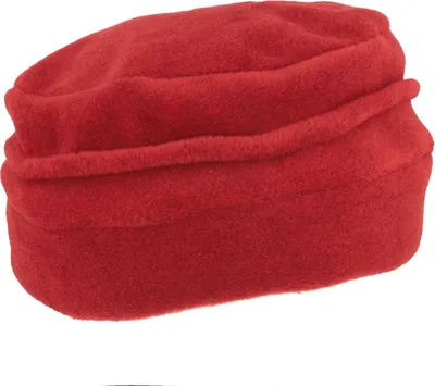 MtM warmer & weicher Stoffhut Fleece Wintermütze mit Biese in rot