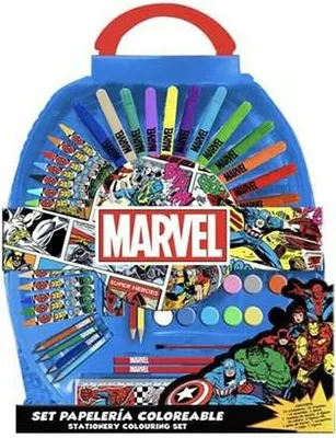 Produktbild von Marvel Schreib- und Malset – Kinder Farbkasten & Stifte mit Avengers Motiv