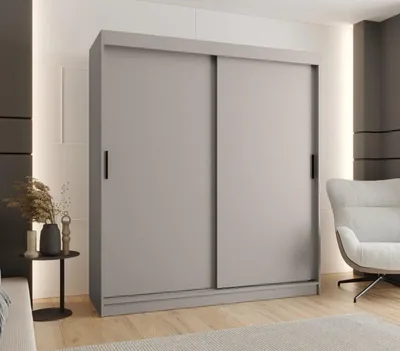 Obrázok produktu pre Šatníková skriňa s posuvnými dverami 180 cm CASANDRA - kašmír