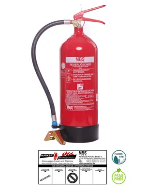 Produktbild von 6L MBS FIRE (Anafgroup) Wasser Dauerdruck-Feuerlöscher 34A = 10LE inkl. Halterung und Plakette