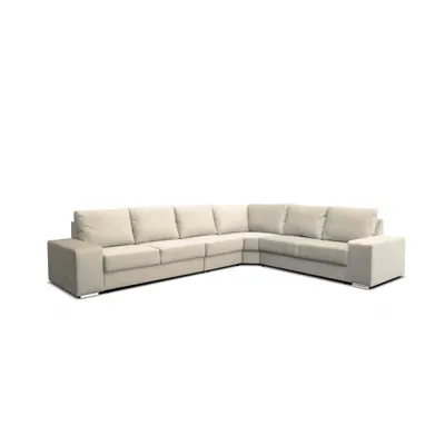 Produktbild von Ecksofa L-form LEON Beige Große Ecksofa Wohnzimmer Polsterecke 350 cm x 275 cm Wohnlandschaft Ecksofa