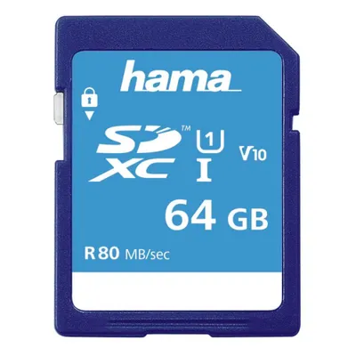Produktbild von hama Speicherkarte SecureDigital HC Klasse 10 64 GB