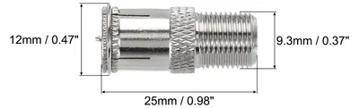 Produktbild von 2 Stš¹ck F-Typ-Koaxialadapter, 75 Ohm Kabelsteckverbinder F Stecker auf F Buchse fš¹r Sat-Kabel