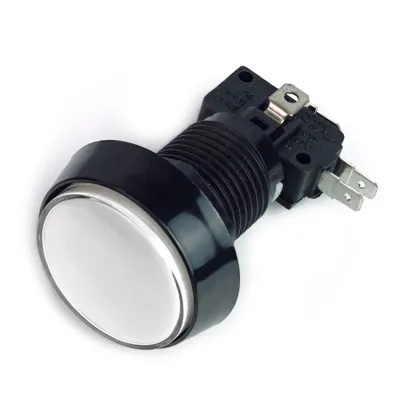 Produktbild von Arcade Button, 44mm, beleuchtet (LED 12V DC) - Farbe: weiß