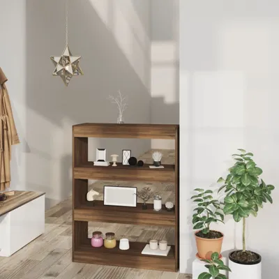 Productafbeelding van Maison Exclusive - Boekenkast/Ruimtescheider, bruin, eikenlook, 80x30x103 cm