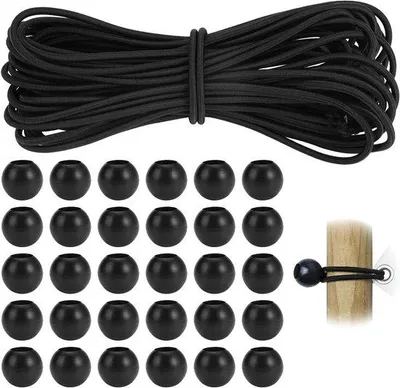 Produktbild von Schwarze Selbsthilfespanner mit 30 Kugeln für Segel, Zelte, Banner und Netze