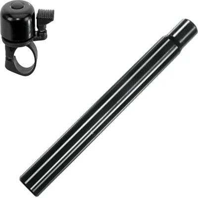 Produktbild von Humpert Ergotec Alu Kerzensattelstütze Ø 27,2mm/ Länge 300 mm in schwarz inkl. Fahrradklingel