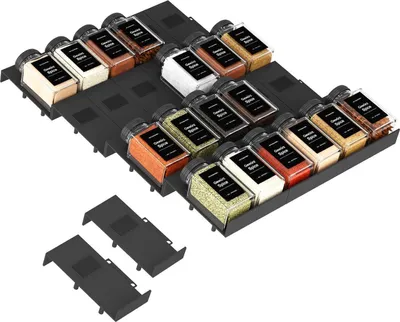 Produktbild von Gewürz Organizer Schublade für Gewürzgläser 24 Stück Patchworkable Spice Rack