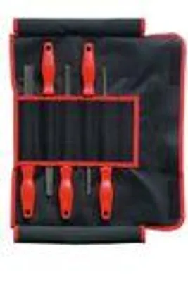 Obrázok produktu pre F. DICK Werkstattfeilensatz 5-teilig inkl. Rolltasche, Feilen Kunststoffgriff