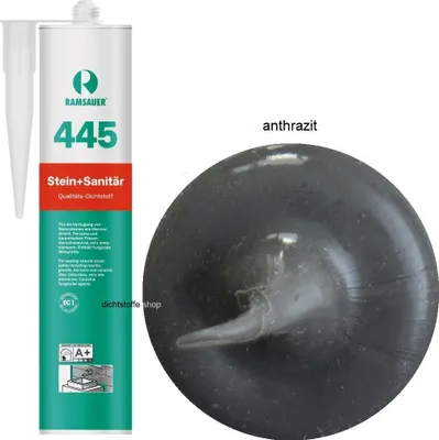 Produktbild von RAMSAUER 445 Naturstein Silikon 310 ml Kartusche Anthrazit