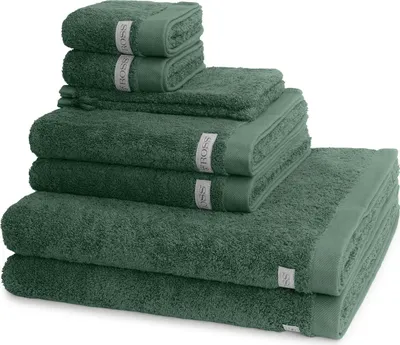 Produktbild von Ross Sinfonie 2 X Wasch- 2 X Gäste- 2 X Dusch- 2 X Handtuch im Set Walkfrottee aus reiner Baumwolle 500 g/m², Hohe Saugkraft und flauschig weicher Griff, Gewebte Bordüre für elegante Optik