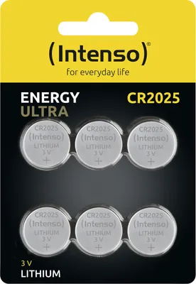 Produktbild von Intenso Lithium Knopfzellen Energy Ultra CR 2025 6er Blister
