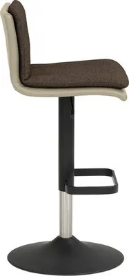 Produktbild von Barstuhl Mayer Sitzmöbel 1211 44 x 47 x 80 cm Stahl schwarz/taupe + schokobraun