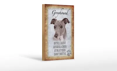 Produktbild von Holzschild Spruch 12x18cm Greyhound Hund Schild