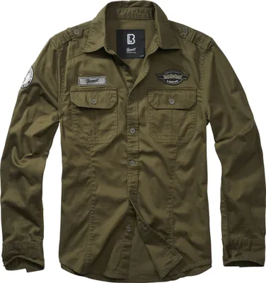 Produktbild von Brandit Luis Vintage Langarm-Shirt Größe M Farbe Oliv