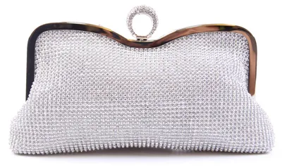 Productafbeelding van Syrads dames avondtas, handtas, clutch met strass-decoratie, inclusief schouderketting