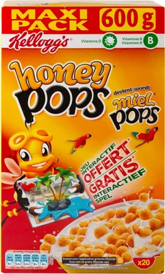 Produktbild von Kellogg's Cornflakes-Honig-Pops Schachtel 600 Gramm