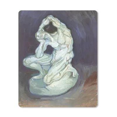 Produktbild von MuchoWow® Mauspad Mousepad Gipsskulptur eines knienden Mannes - Vincent van Gogh 30x40 cm - Mousepads - Maus Mat - Pad - Mausunterlage - Mausmatten
