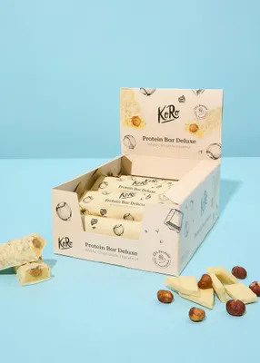 Produktbild von KoRo | Protein Bar Deluxe White Chocolate Hazelnut 12 x 55 g