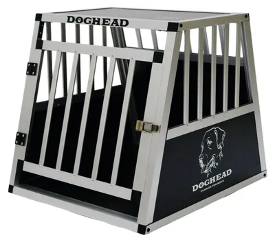 Produktbild von Transportbox für Hunde, Aluminium, 55 x 65 x 55 cm